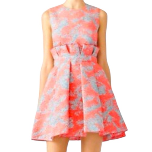 MSGM Milano Pink Jacquard Mini Dress IT 42 US M Fit & Flare Cocktail‎ Party - Picture 1 of 13
